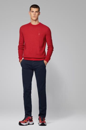 Sweter BOSS Virgin Wool Czerwone Męskie (Pl33382)